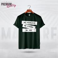 Manfare Premium Graphics T Shirt Bottle Green Color For Men - MF-230