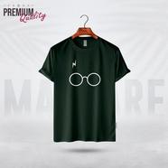Manfare Premium Graphics T Shirt Bottle Green Color For Men - MF-274