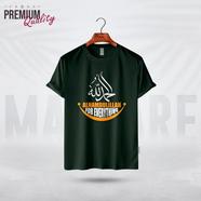 Manfare Premium Graphics T Shirt Bottle Green Color For Men - MF-266
