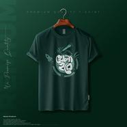 Manfare Premium Graphics T Shirt Bottle Green color For Men - MF-527