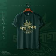 Manfare Premium Graphics T Shirt Bottle Green Color For Men - MF-526