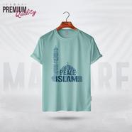 Manfare Premium Graphics T Shirt Mist Grey Color For Men - MF-235