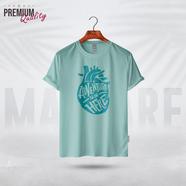 Manfare Premium Graphics T Shirt Mist Grey Color For Men - MF-236