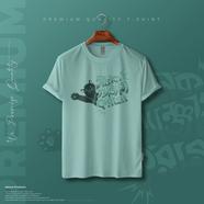 Manfare Premium Graphics T Shirt Mist Grey color For Men - MF-528