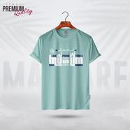 Manfare Premium Graphics T Shirt Mist Grey Color For Men - MF-429