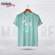 Manfare Premium Graphics T Shirt Mist Grey Color For Men - MF-353