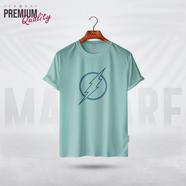 Manfare Premium Graphics T Shirt Mist Grey Color For Men - MF-231