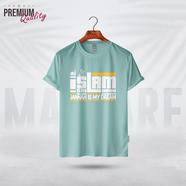 Manfare Premium Graphics T Shirt Mist Grey For Men - MF-343