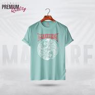Manfare Premium Graphics T Shirt Mist Grey Color For Men - MF-350