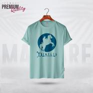 Manfare Premium Graphics T Shirt Mist Grey Color For Men - MF-242