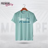 Manfare Premium Graphics T Shirt Mist Grey Color For Men - MF-240