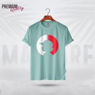 Manfare Premium Graphics T Shirt Mist Grey Color For Men - MF-246