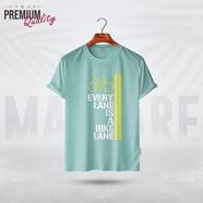 Manfare Premium Graphics T Shirt Mist Grey Color For Men - MF-356