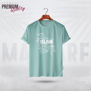 Manfare Premium Graphics T Shirt Mist Grey Color For Men - MF-241