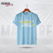 Manfare Premium Graphics T Shirt Turquoise Color For Men - MF-413
