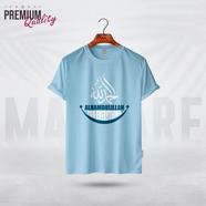 Manfare Premium Graphics T Shirt Turquoise Color For Men - MF-266