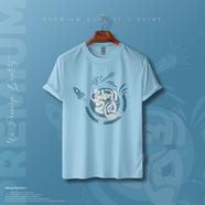 Manfare Premium Graphics T Shirt Turquoise color For Men - MF-527