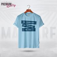 Manfare Premium Graphics T Shirt Turquoise Color For Men - MF-230