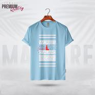 Manfare Premium Graphics T Shirt Turquoise Color For Men - MF-423