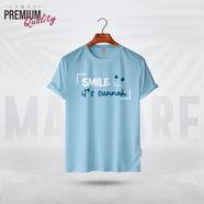 Manfare Premium Graphics T Shirt Turquoise Color For Men - MF-240