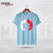 Manfare Premium Graphics T Shirt Turquoise Color For Men - MF-246
