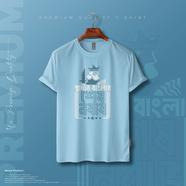 Manfare Premium Graphics T Shirt Turquoise Color For Men - MF-525