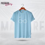 Manfare Premium Graphics T Shirt Turquoise Color For Men - MF-299