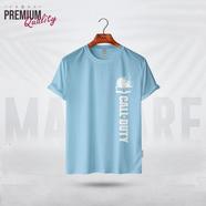Manfare Premium Graphics T Shirt Turquoise Color For Men - MF-265