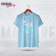 Manfare Premium Graphics T Shirt Turquoise Color For Men - MF-353