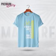 Manfare Premium Graphics T Shirt Turquoise Color For Men - MF-356