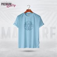Manfare Premium Graphics T Shirt Turquoise Color For Men - MF-232