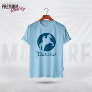 Manfare Premium Graphics T Shirt Turquoise Color For Men - MF-242