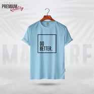 Manfare Premium Graphics T Shirt Turquoise Color For Men - MF-229