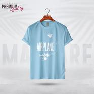 Manfare Premium Graphics T Shirt Turquoise Color For Men - MF-421