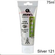 Maries Metallic and Fluorescent Acrylic 75ml 121-Silver tube