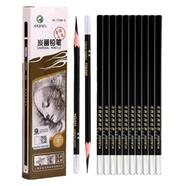 Maries 12Pcs Box Soft Non-Toxic Charcoal Pencil Set Black Sketch Drawing Pencils