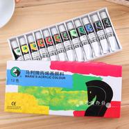 Maries Acrylic Paint Set 12 Colour 12ml Professional Artist