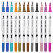 Marker Liner Drawing Watercolor Marker Pens Twin Head Brush Pen Painting 12 Color