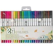 Marker Liner Drawing Watercolor Marker Pens Twin Head Brush Pen Painting 24 Colour