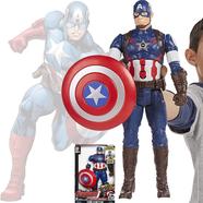 Marvel Avengers Hero Tech Captain America Figure Sound Talk Gift Toy Kids