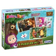 Frank Masha And Bear - 3 In 1 Puzzles - 70204