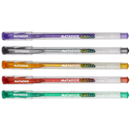 Matador Glitter Gel Pen Color Ink - (5 Pcs)