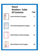 Match Numbers Table Of Contents