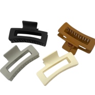 Matte Finish Big Size Rectangular Barrettes| | Jumbo Hair Claw Clips Clutchers With Geometric Shape Clips 1 Pcs Any Color