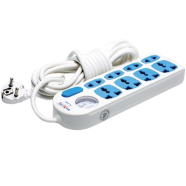 Maxline Extension Socket 2 Pin Multiplug 8 Port Power Strip With 5 Meter Cable - ML 0455