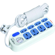 Maxline ML 0455 Extension Socket 2 Pin Multiplug 8 Port Power Strip With 5 Meter Cable