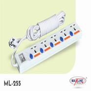 Maxline ML-255- 5 Gang Multi Extension Socket -3 Miter Wire