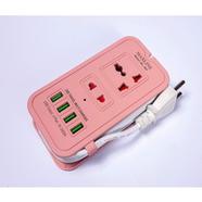 Maxline ML-604 4 USB Ports 2 Sockets Travel Multi Charger And Extension Socket With 6 Feet Cable