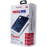 Maxline ML 804 4 USB Fast Charging Multiplug Power Strip