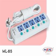 Maxline ML-815 5 Port Multi Extension Socket -5 Miter Wire